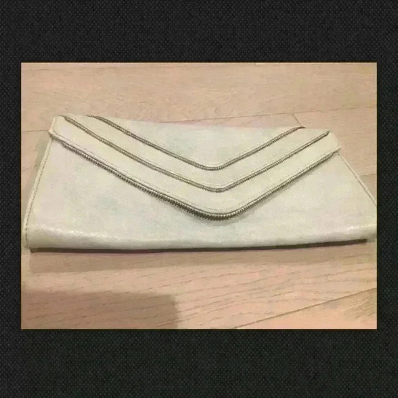 Urban Expressions Handbags - Urban Expressions Grey Gray Gold Clutch